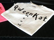 Load image into Gallery viewer, White QweenKat T Shirt w/ Black Logo
